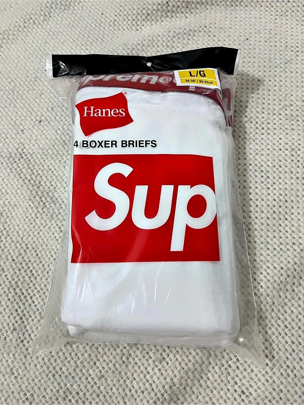 Supreme Boxer Briefs 4-Pack White Size Large NWT